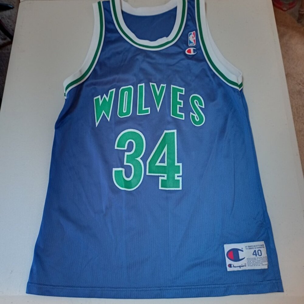 Champion Isaiah Rider Minnesota Timberwolves NBA Basketball Jersey Adult Med 40